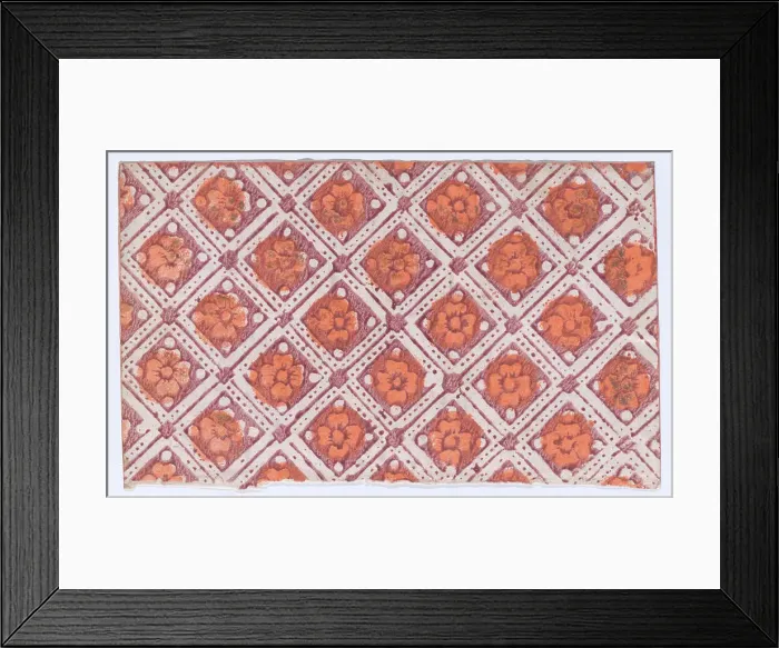 Framed Print : Sheet with overall pattern of rosettes, 19th century. Creator: Anon Framed Print : Sheet with overall pattern of rosettes, 19th century. Creator: Anon