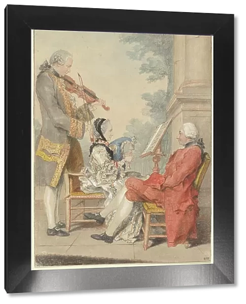 Monsieur and Madame Blizet with Monsieur Le Roy the Actor, c. 1765. Creator: Louis de Carmontelle