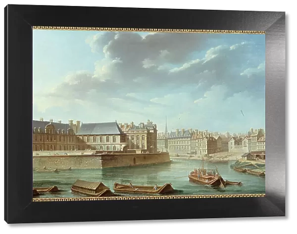 Eastern tip of Ile Saint-Louis, with Hotel de Bretonvilliers and Hotel Lambert, 1757. Creator: Nicolas Raguenet