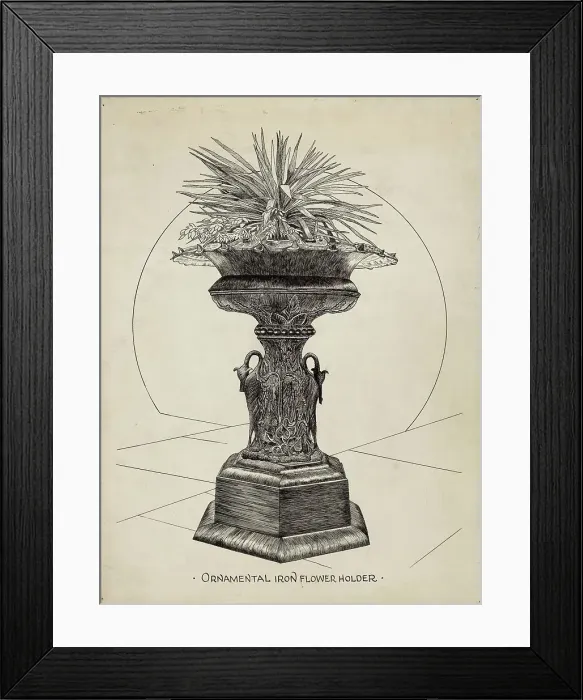 Framed Print : Ornamental Urn for Flowers, c. 1936. Creator: Ray Price Framed Print : Ornamental Urn for Flowers, c. 1936. Creator: Ray Price