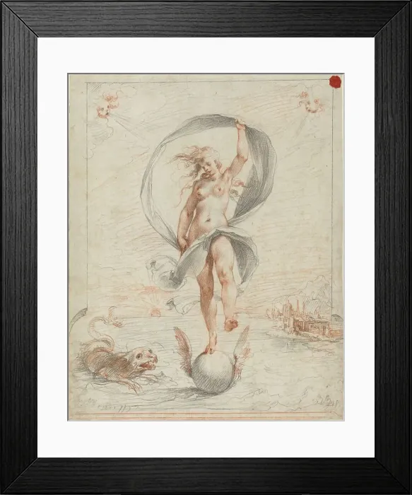 Framed Print : Allegorical Figure, probably c. 1588. Creator: Giuseppe Cesari Framed Print : Allegorical Figure, probably c. 1588. Creator: Giuseppe Cesari