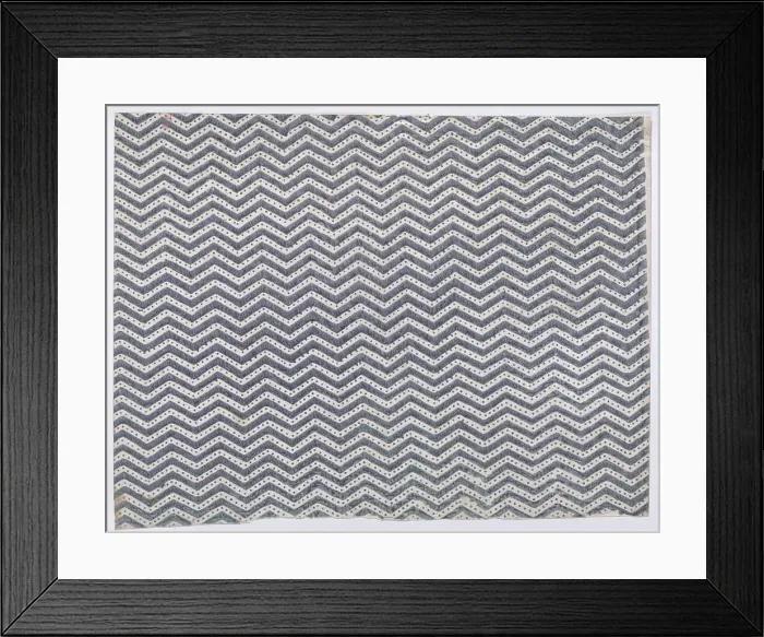 Framed Print : Sheet with overall curved abstract pattern, 19th century. Creator: Anon Framed Print : Sheet with overall curved abstract pattern, 19th century. Creator: Anon