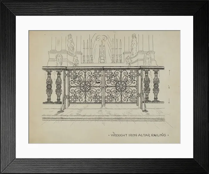 Framed Print : Altar Railing, c. 1936. Creator: Ray Price Framed Print : Altar Railing, c. 1936. Creator: Ray Price