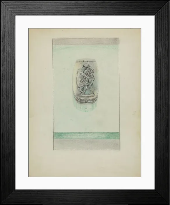 Framed Print : Silver Snuff Box, 1935 / 1942. Creator: Horace Reina Framed Print : Silver Snuff Box, 1935 / 1942. Creator: Horace Reina