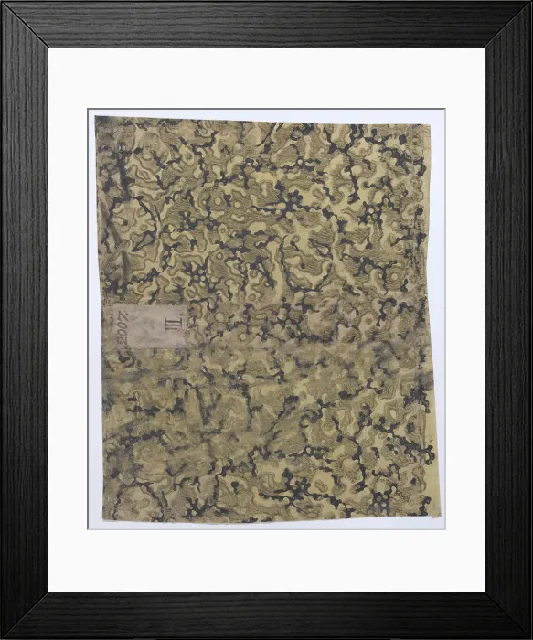 Framed Print : Book cover with marbled pattern, 19th century. Creator: Anon Framed Print : Book cover with marbled pattern, 19th century. Creator: Anon