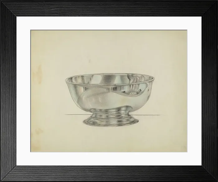 Framed Print : Silver Bowl, 1935 / 1942. Creator: Horace Reina Framed Print : Silver Bowl, 1935 / 1942. Creator: Horace Reina