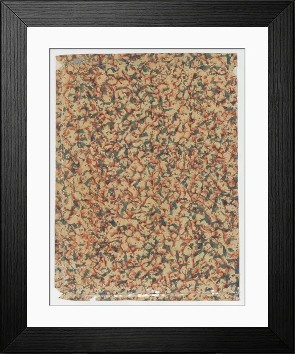 Framed Print : Sheet with overall splotchy pattern, 19th century. Creator: Anon Framed Print : Sheet with overall splotchy pattern, 19th century. Creator: Anon