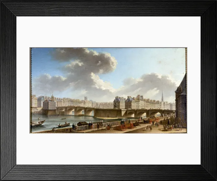 Framed Print : Pont-Neuf and the Cite, seen from Quai de Conti, 1772. Creator: Nicolas Raguenet Framed Print : Pont-Neuf and the Cite, seen from Quai de Conti, 1772. Creator: Nicolas Raguenet