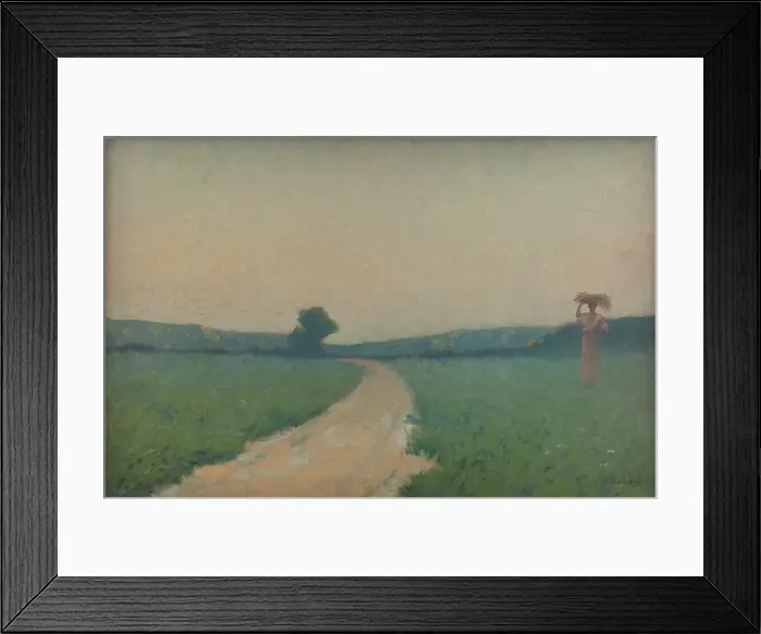 Framed Print : Road through the field in the morning, 1932. Creator: Alphonse Osbert Framed Print : Road through the field in the morning, 1932. Creator: Alphonse Osbert
