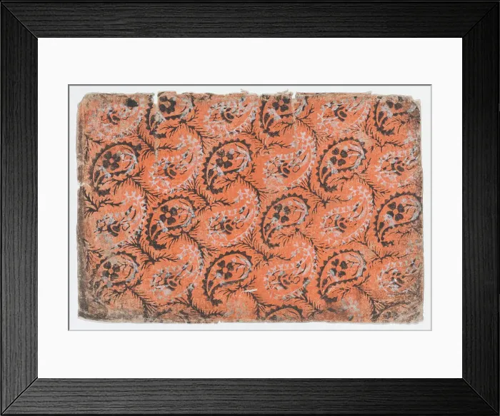 Framed Print : Sheet with overall paisley pattern, 19th century. Creator: Anon Framed Print : Sheet with overall paisley pattern, 19th century. Creator: Anon