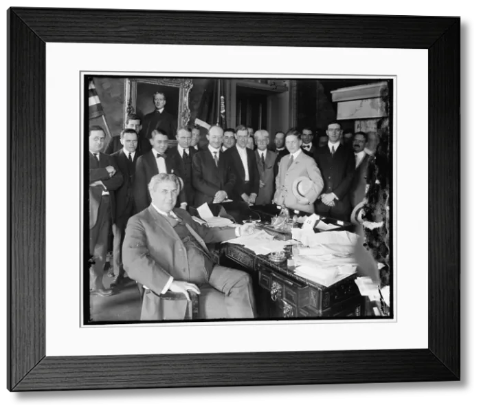 Framed Print : Lindley M. Garrison in office with group, between 1910 and 1920. Creator: Harris & Ewing. Lindley M. Garrison in office with group, between 1910 and 1920. Creator: Harris & Ewing Framed Print : Lindley M. Garrison in office with group, between 1910 and 1920. Creator: Harris & Ewing. Lindley M. Garrison in office with group, between 1910 and 1920. Creator: Harris & Ewing