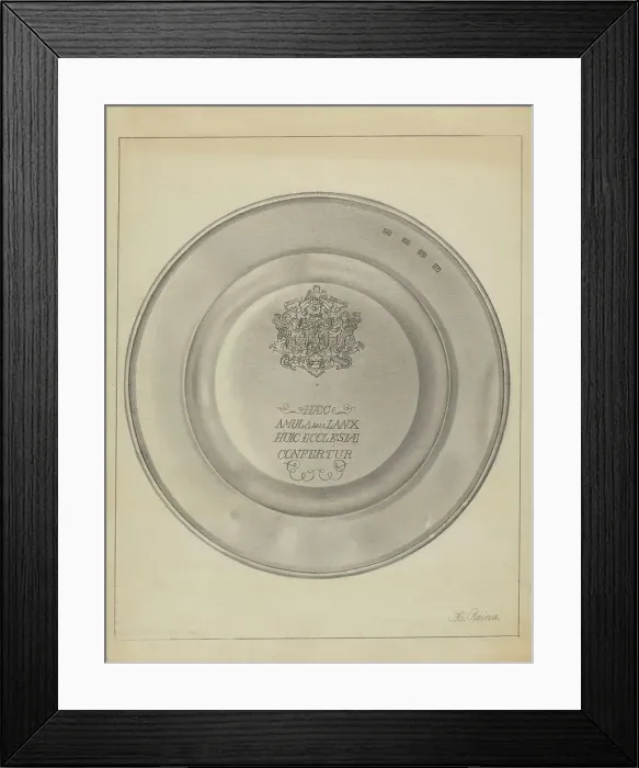 Framed Print : Silver Christening Bowl, c. 1936. Creator: Horace Reina Framed Print : Silver Christening Bowl, c. 1936. Creator: Horace Reina