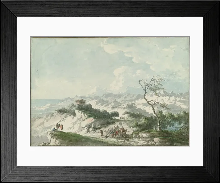 Framed Print : Second View of the Agrigento Countryside, 1778. Creator: Claude Louis Chatelet Framed Print : Second View of the Agrigento Countryside, 1778. Creator: Claude Louis Chatelet