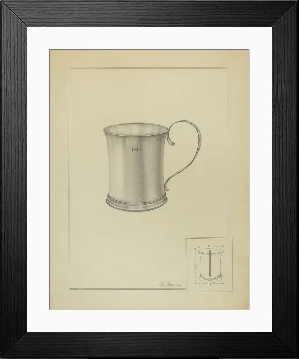 Framed Print : Silver Mug, c. 1936. Creator: Horace Reina Framed Print : Silver Mug, c. 1936. Creator: Horace Reina