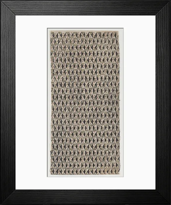 Framed Print : Sheet with pattern of triangles, 19th century. Creator: Anon Framed Print : Sheet with pattern of triangles, 19th century. Creator: Anon