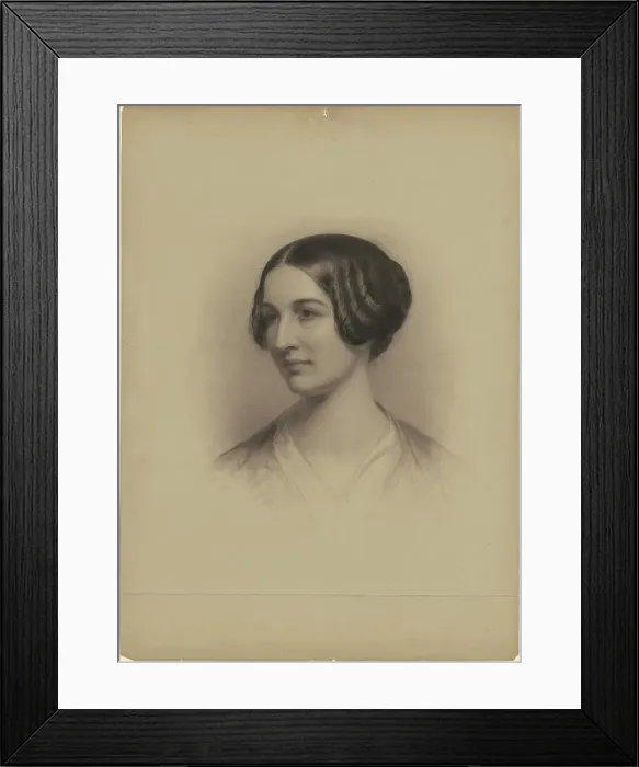 Framed Print : Head of a Woman, 1840-1854. Creator: Seth Wells Cheney Framed Print : Head of a Woman, 1840-1854. Creator: Seth Wells Cheney