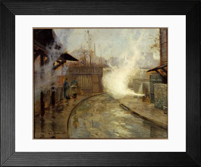 Framed Print : The Guillou Tannery, on the Bievre, 13th arrondissement, 1904. Creator: Raoul Andre Ulmann