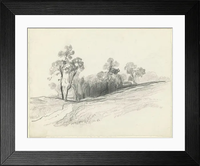Framed Print : Landscape, c. 1835-1840. Creator: Seth Wells Cheney Framed Print : Landscape, c. 1835-1840. Creator: Seth Wells Cheney
