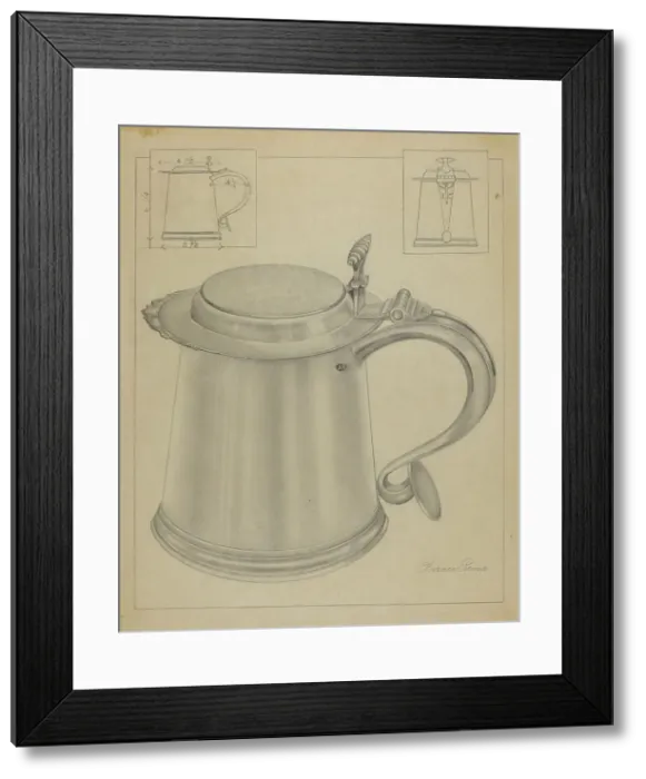 Framed Print : Silver Tankard, 1935 / 1942. Creator: Horace Reina Framed Print : Silver Tankard, 1935 / 1942. Creator: Horace Reina