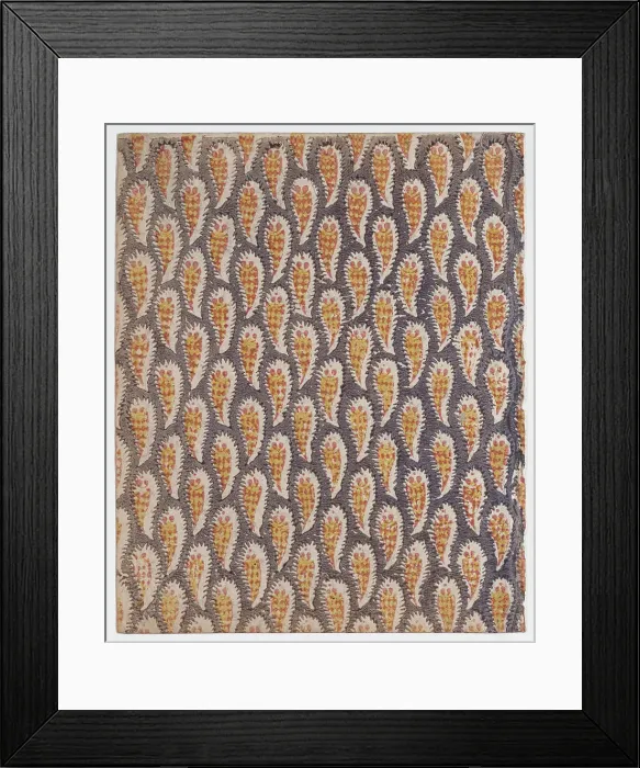 Framed Print : Sheet with overall paisley pattern, 19th century. Creator: Anon Framed Print : Sheet with overall paisley pattern, 19th century. Creator: Anon