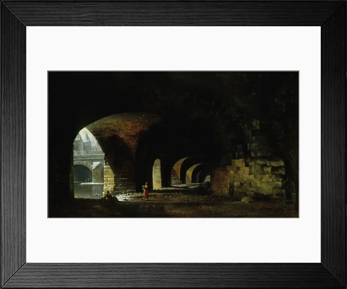 Framed Print : The vault of Quai de Gesvres, 1815. Creator: Auguste Jacques Regnier Framed Print : The vault of Quai de Gesvres, 1815. Creator: Auguste Jacques Regnier