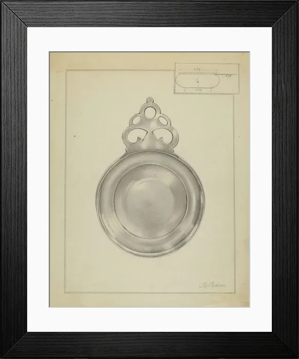 Framed Print : Silver Porringer, c. 1936. Creator: Horace Reina Framed Print : Silver Porringer, c. 1936. Creator: Horace Reina