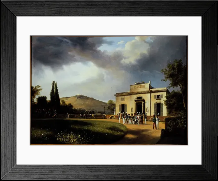Framed Print : Pavillon de Bagatelle, current Bois de Boulogne, current 16th arrondissement, in 1826. Creator: Charles Remond Framed Print : Pavillon de Bagatelle, current Bois de Boulogne, current 16th arrondissement, in 1826. Creator: Charles Remond