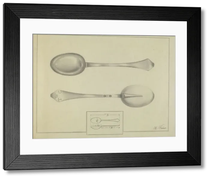 Framed Print : Silver Spoon, c. 1936. Creator: Horace Reina Framed Print : Silver Spoon, c. 1936. Creator: Horace Reina