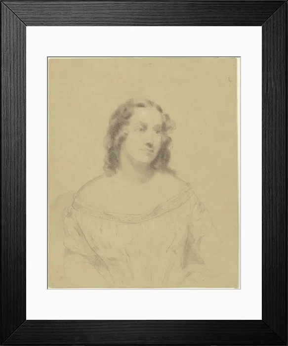 Framed Print : Mrs. Sylvanus D. Lewis (Estelle Anna Blanche Robinson), 1848-1856. Creator: Seth Wells Cheney Framed Print : Mrs. Sylvanus D. Lewis (Estelle Anna Blanche Robinson), 1848-1856. Creator: Seth Wells Cheney
