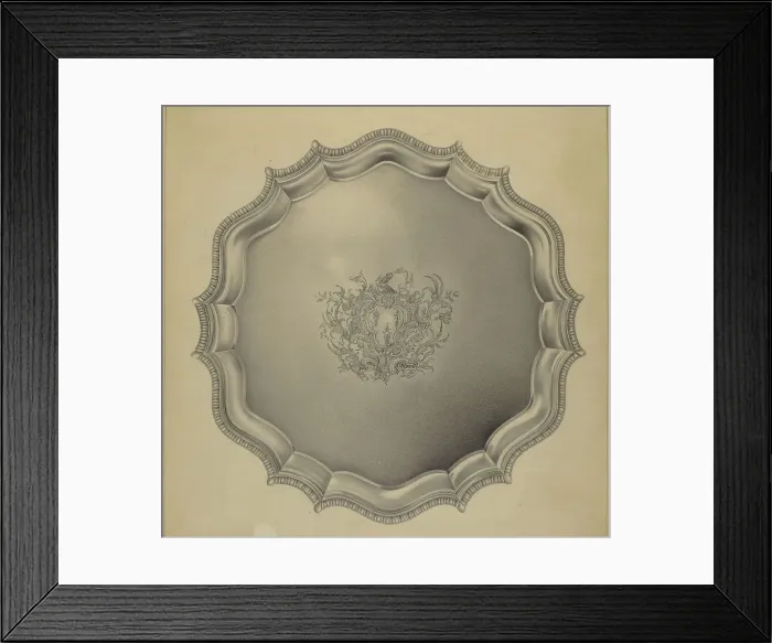 Framed Print : Silver Tray, c. 1937. Creator: Horace Reina Framed Print : Silver Tray, c. 1937. Creator: Horace Reina