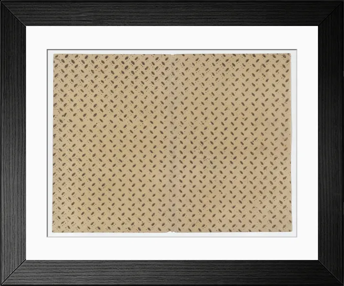 Framed Print : Sheet with overall pattern of dots and dashes, 19th century. Creator: Anon Framed Print : Sheet with overall pattern of dots and dashes, 19th century. Creator: Anon