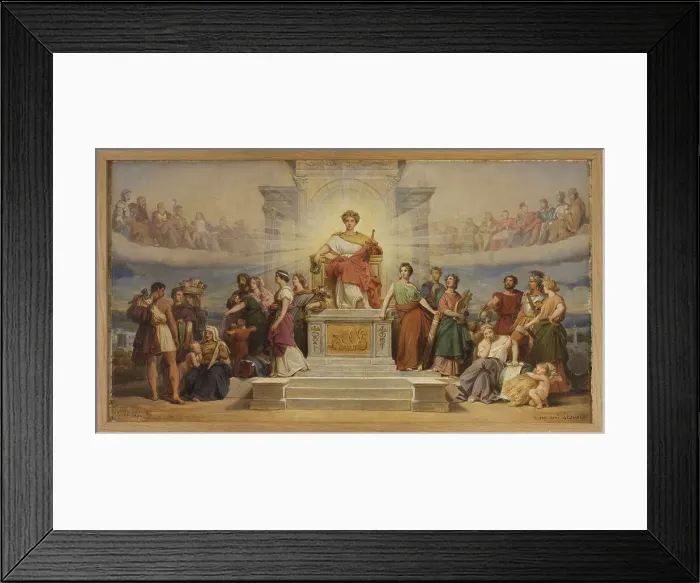 Framed Print : Sketch for the old Hotel de Ville in Paris: The triumph of the City of Paris, 1842. Creator: Francois-Edouard Picot Framed Print : Sketch for the old Hotel de Ville in Paris: The triumph of the City of Paris, 1842. Creator: Francois-Edouard Picot