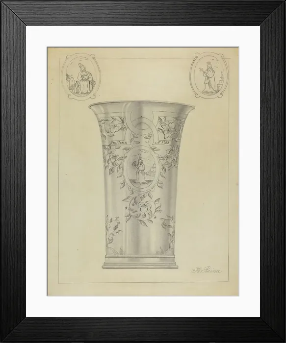 Framed Print : Silver Beaker, c. 1936. Creator: Horace Reina Framed Print : Silver Beaker, c. 1936. Creator: Horace Reina