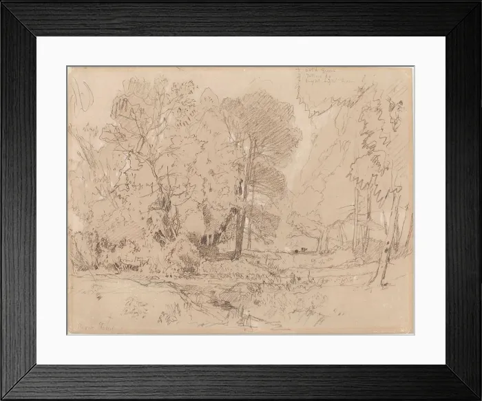Framed Print : Wooded Landscape, probably 1841. Creator: John Sell Cotman Framed Print : Wooded Landscape, probably 1841. Creator: John Sell Cotman