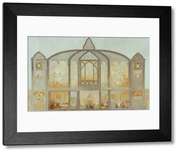 Framed Print : Sketch for the Church of Saint-Jean in Montmartre, c1900. Creator: Alfred Plauzeau Framed Print : Sketch for the Church of Saint-Jean in Montmartre, c1900. Creator: Alfred Plauzeau