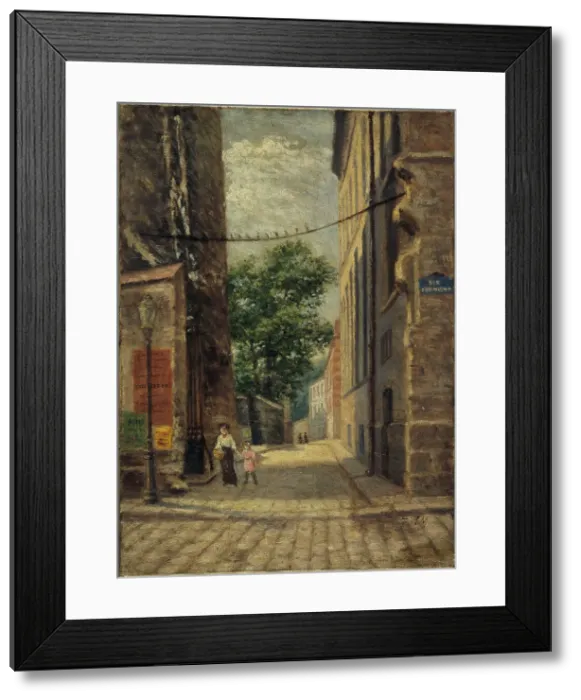 Framed Print : Rue Rataud, at the corner of rue Lhomond, c1900. Creator: Paul Martelliere Framed Print : Rue Rataud, at the corner of rue Lhomond, c1900. Creator: Paul Martelliere