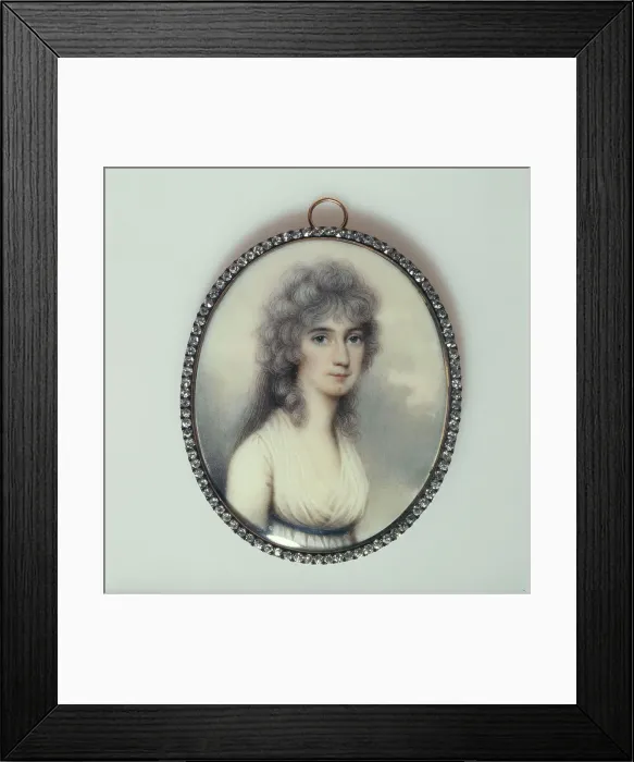 Framed Print : Portrait of Miss Bradley, c1800. Creators: Nathaniel Plimer, Richard Cosway Framed Print : Portrait of Miss Bradley, c1800. Creators: Nathaniel Plimer, Richard Cosway