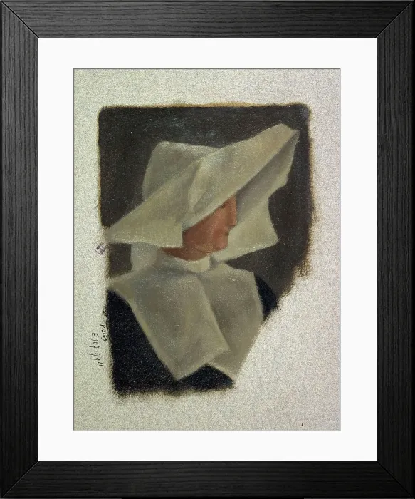 Framed Print : A sister of charity. 1857. Creator: Jules Richomme Framed Print : A sister of charity. 1857. Creator: Jules Richomme
