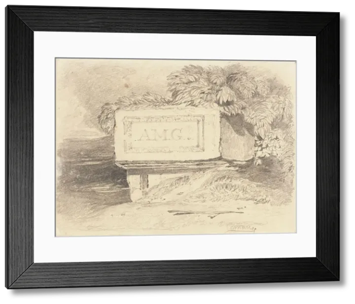 Framed Print : Ruined Tomb Inscribed A.M.G.'. Creator: John Sell Cotman. Ruined Tomb Inscribed A.M.G.'. Creator: John Sell Cotman Framed Print : Ruined Tomb Inscribed A.M.G.'. Creator: John Sell Cotman. Ruined Tomb Inscribed A.M.G.'. Creator: John Sell Cotman