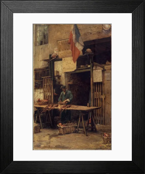Framed Print : Crayfish merchant, 1895. Creator: Jules Richomme Framed Print : Crayfish merchant, 1895. Creator: Jules Richomme