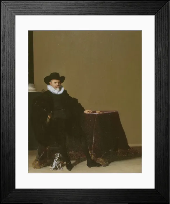 Framed Print : Portrait of man in a black velvet suit, between 1605 and 1657. Creator: Hendrik Gerritsz Pot Framed Print : Portrait of man in a black velvet suit, between 1605 and 1657. Creator: Hendrik Gerritsz Pot