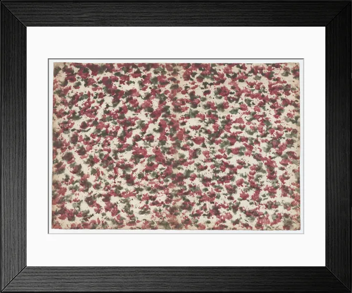 Framed Print : Sheet with overall green and red splotchy design, 19th century. Creator: Anon Framed Print : Sheet with overall green and red splotchy design, 19th century. Creator: Anon