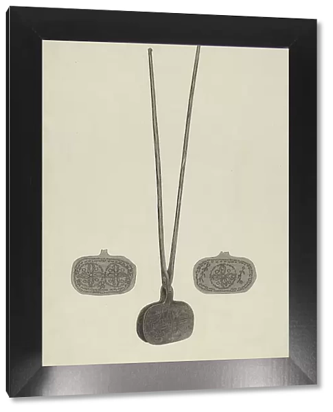 Wafer Iron, c. 1938. Creator: Benjamin Resnick