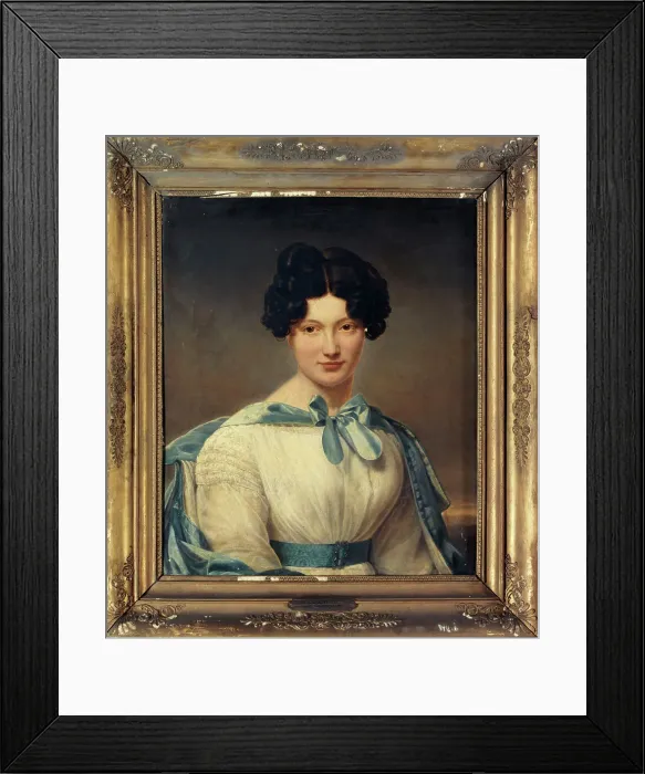 Framed Print : Mademoiselle Bernard-Léon, daughter of the actor, c1825. Creator: Henri-Francois Riesener Framed Print : Mademoiselle Bernard-Léon, daughter of the actor, c1825. Creator: Henri-Francois Riesener