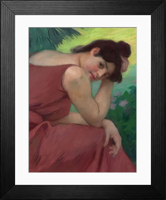 Framed Print : Stay of peace and joy: meditation, 1899. Creator: Victor Emile Prouve Framed Print : Stay of peace and joy: meditation, 1899. Creator: Victor Emile Prouve