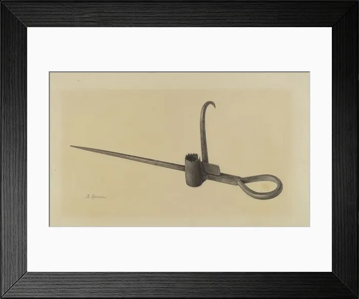 Framed Print : Miner's Candlestick, c. 1939. Creator: Benjamin Resnick Framed Print : Miner's Candlestick, c. 1939. Creator: Benjamin Resnick
