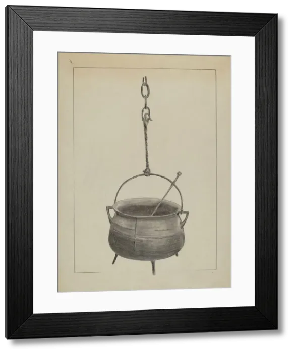 Framed Print : Kettle with Spoon, c. 1935. Creator: Benjamin Resnick Framed Print : Kettle with Spoon, c. 1935. Creator: Benjamin Resnick