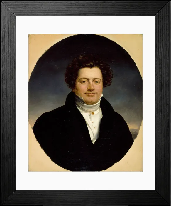 Framed Print : Portrait of Bernard-Leon (1784-1856), actor and director of the Vaudeville and Gaite theatres, c1825 Creator: Henri-Francois Riesener Framed Print : Portrait of Bernard-Leon (1784-1856), actor and director of the Vaudeville and Gaite theatres, c1825 Creator: Henri-Francois Riesener