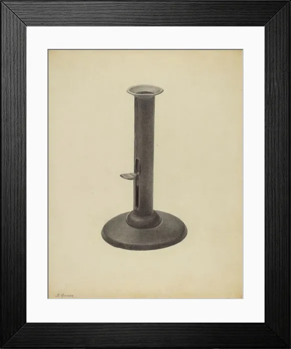 Framed Print : Candlestick, c. 1938. Creator: Benjamin Resnick Framed Print : Candlestick, c. 1938. Creator: Benjamin Resnick