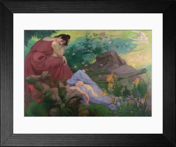Framed Print : Stay of peace and joy: meditation, 1899. Creator: Victor Emile Prouve Framed Print : Stay of peace and joy: meditation, 1899. Creator: Victor Emile Prouve
